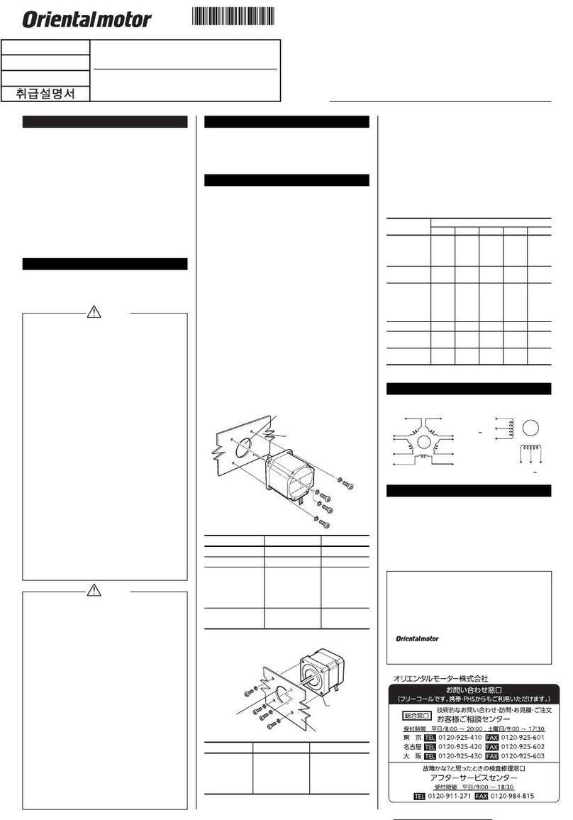 Oriental motor PK Series User manual