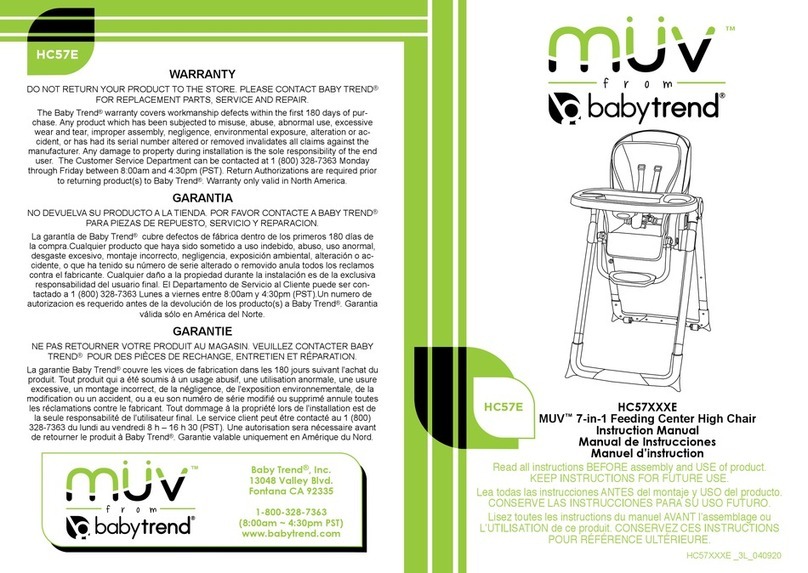 Baby Trend MUV HC57 E Series instruction manual