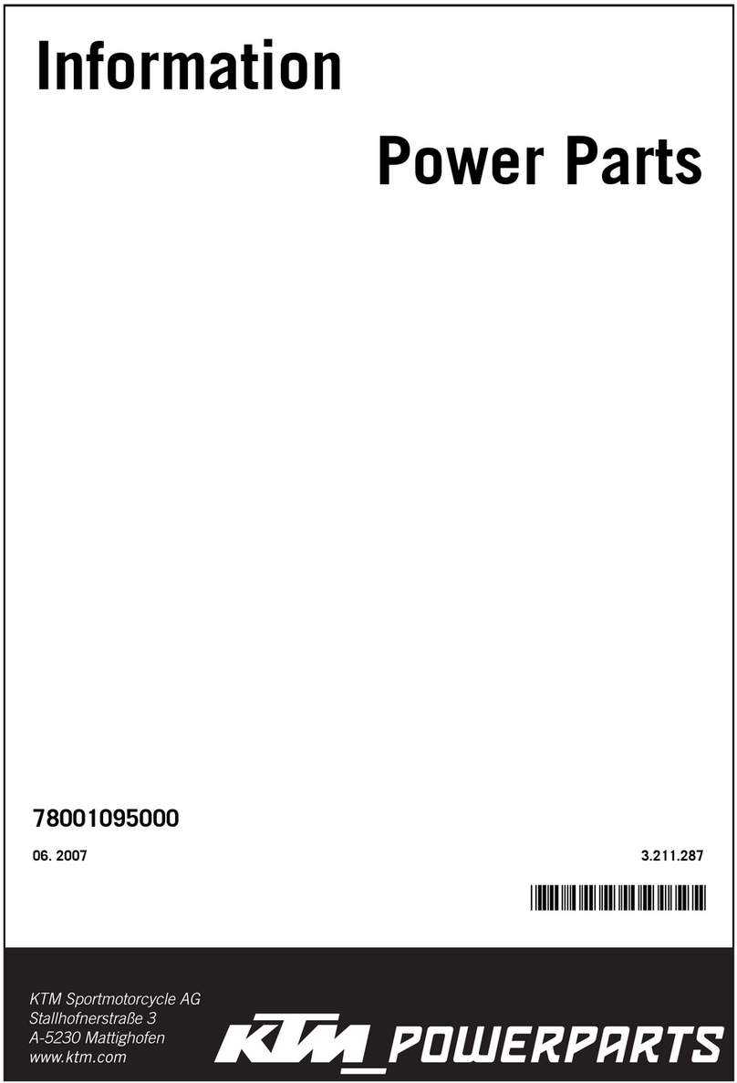 KTM Power Parts 78001095000 quick start guide