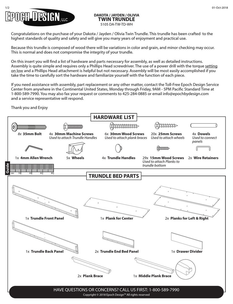 Epoch Design Dakota 5105 Assembly instructions