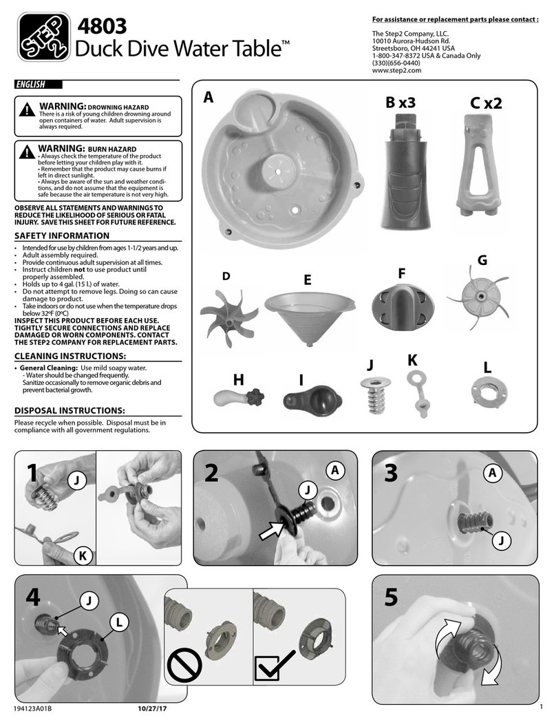 Step 2 Duck Dive Water Table 4803 User manual