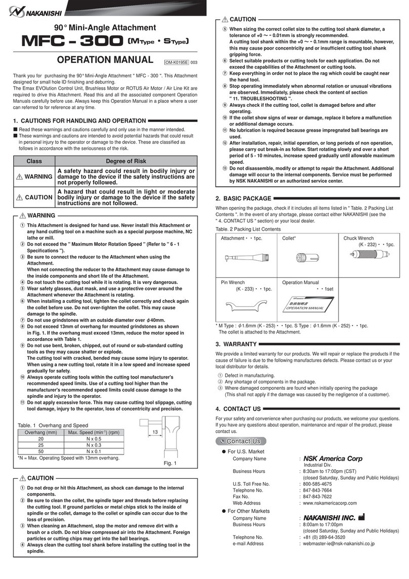Nakanishi MFC-300 Operation manual