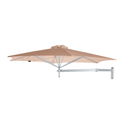Parasol Umbrosa PARAFLEX PFUMBS250 SQ Series installation manual