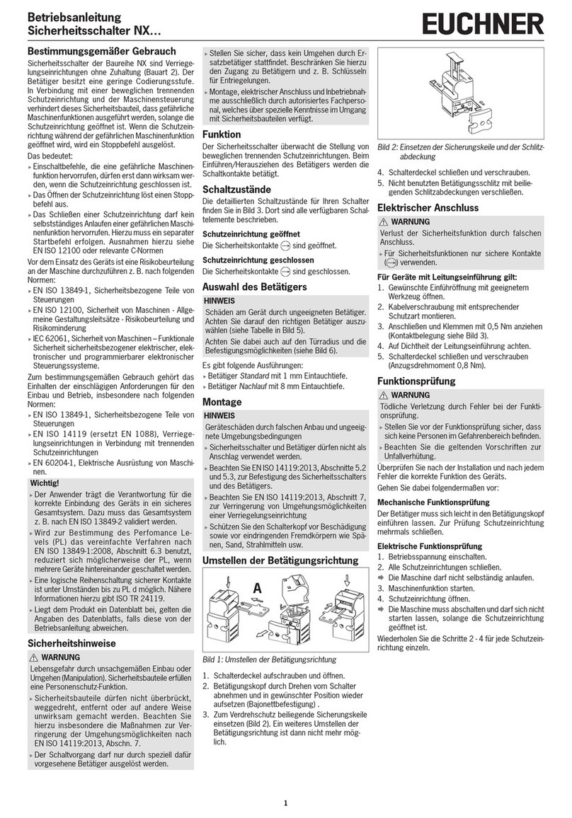 EUCHNER NX-2131 Series User manual
