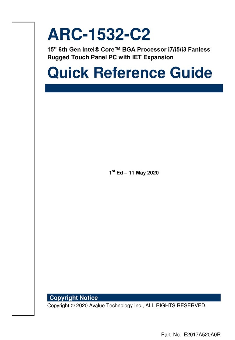 Avalue Technology ARC-1532-C2 User manual Avalue Technology ARC-1532-C2 User manual