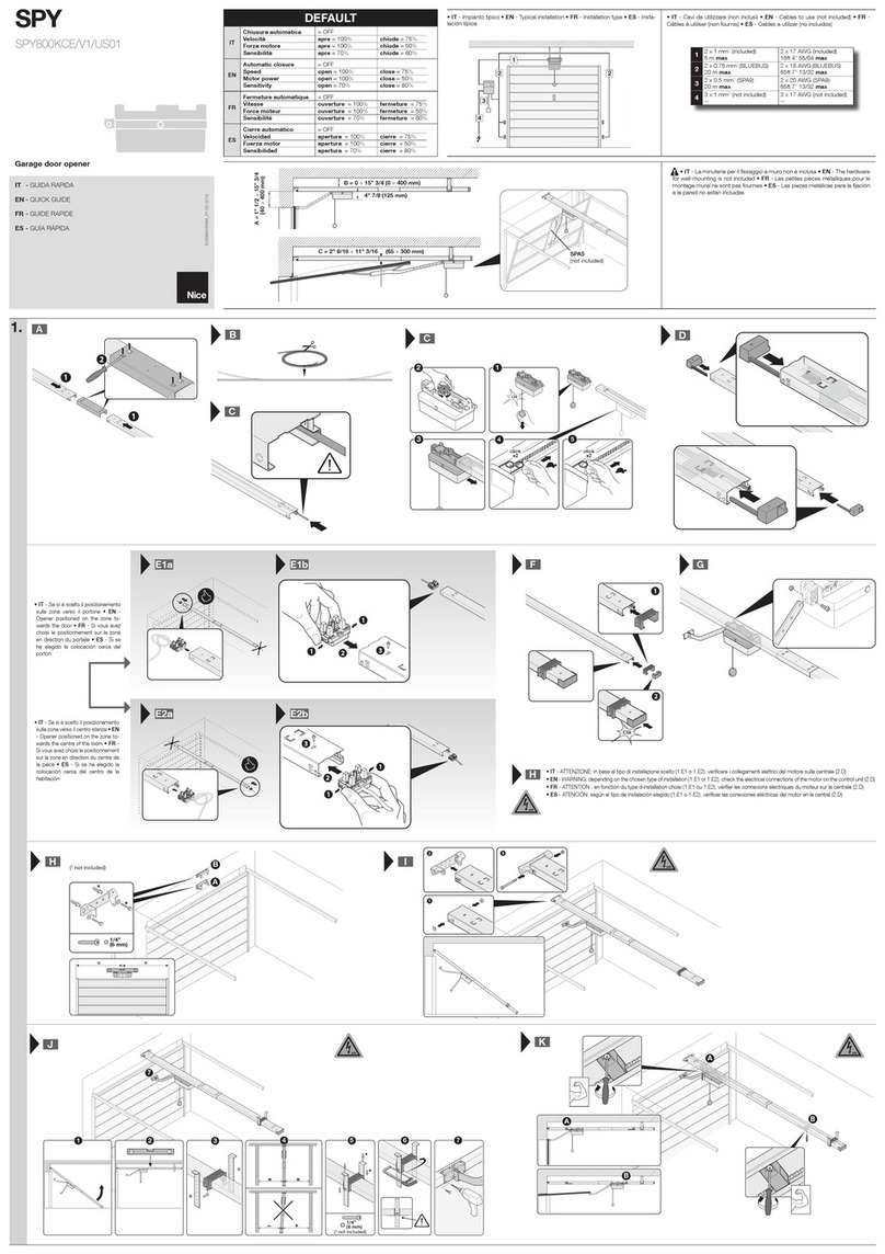 Nice SPY SPY800KCE/V1/US01 User manual