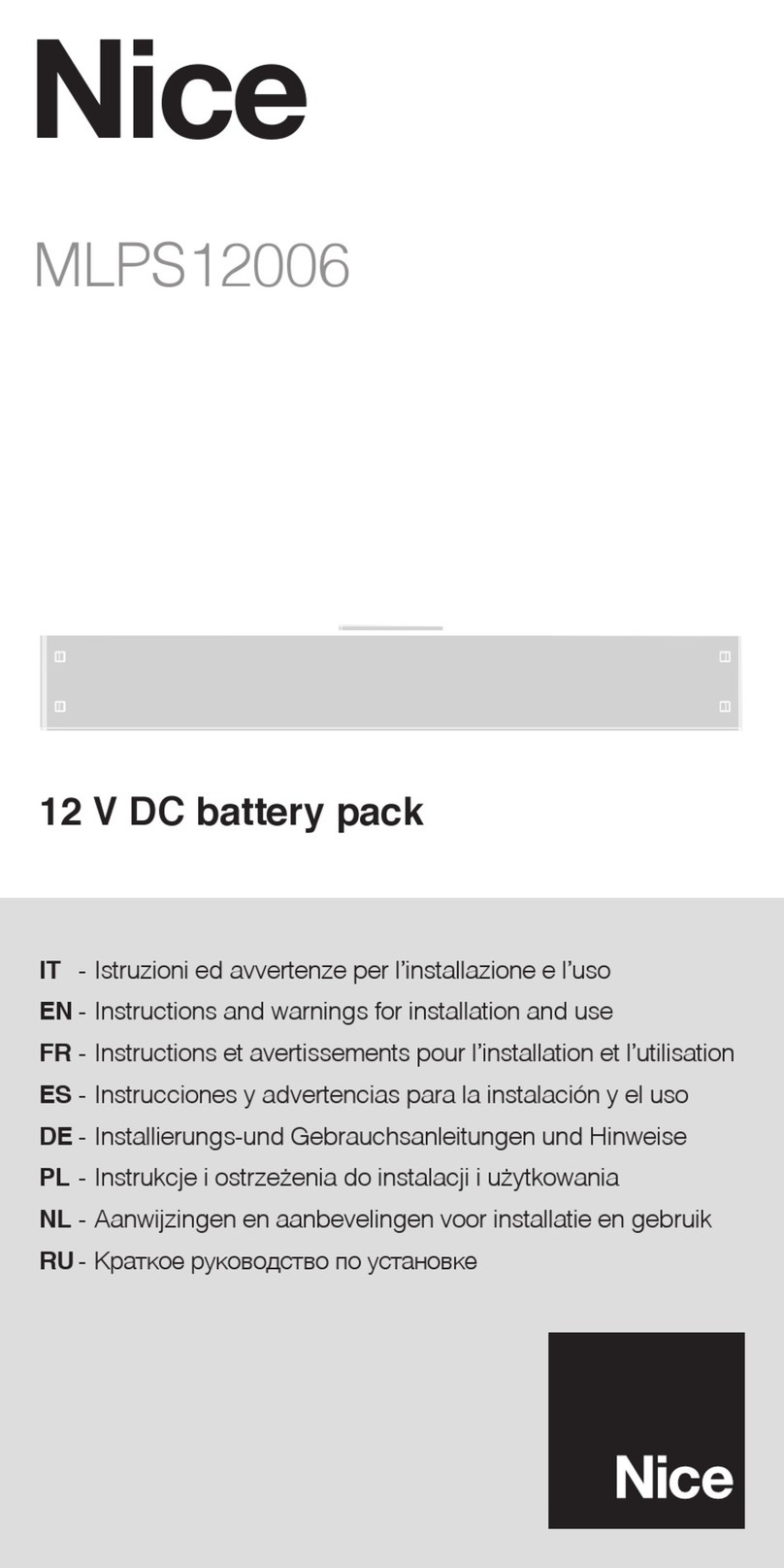 Nice MLPS12006 Technical specifications