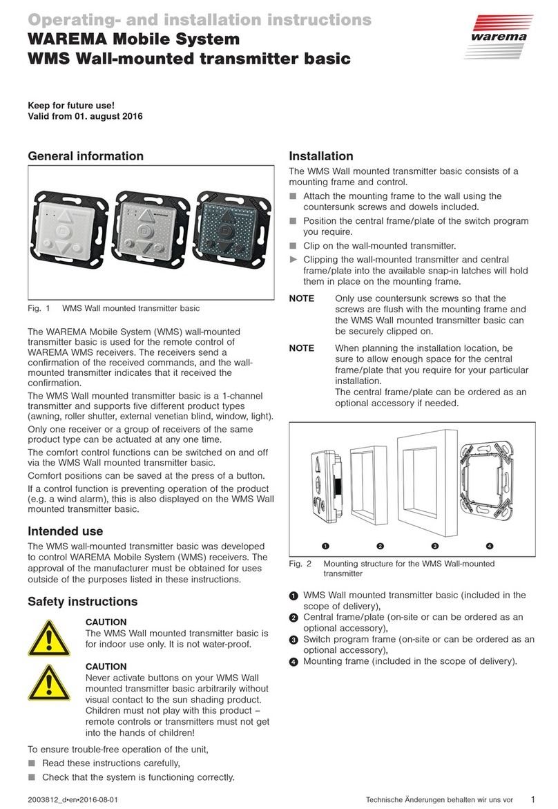 WAREMA WMS User manual