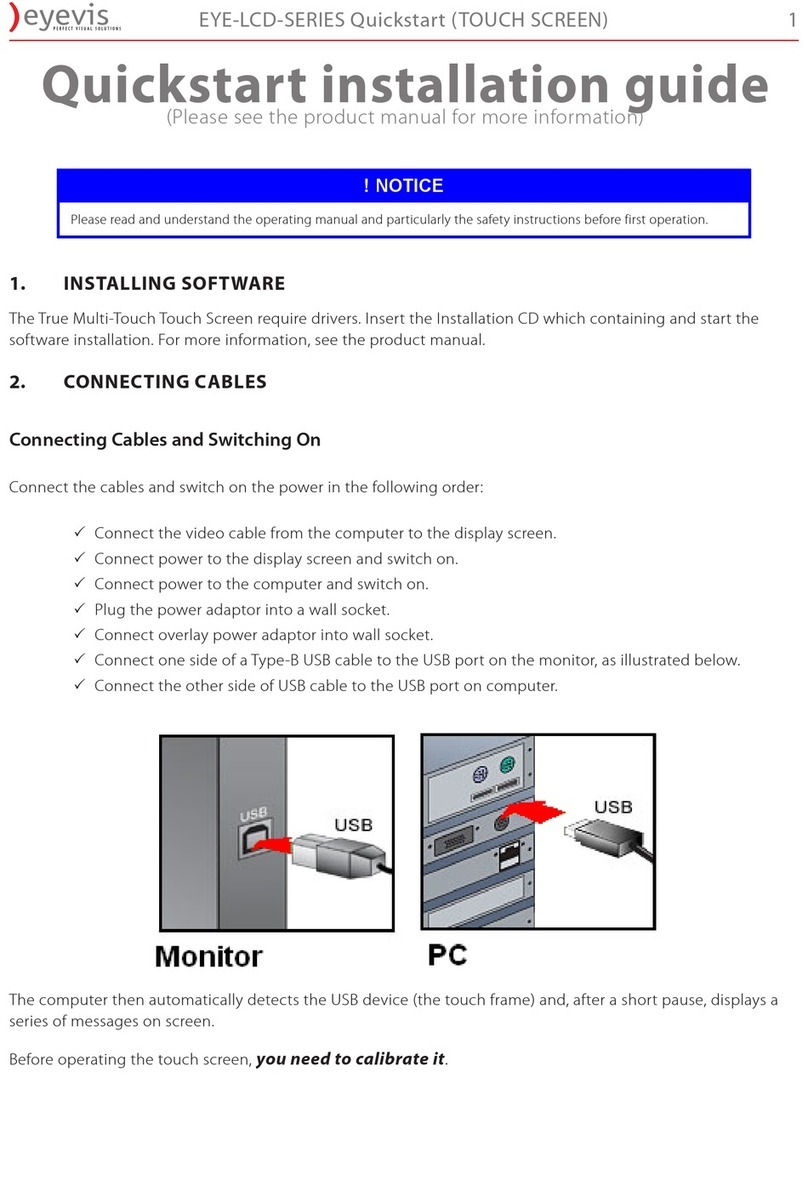 Eyevis EYE-LCD Series Quick start installation guide