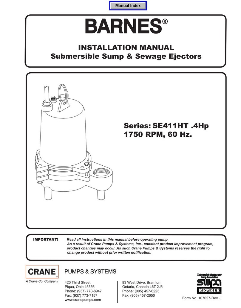 Barnes SE411HT Series User manual