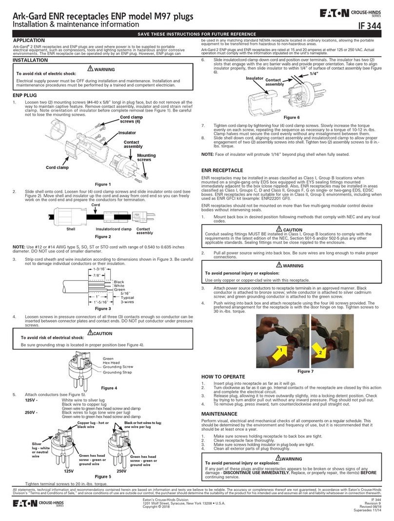 Eaton Crouse-Hinds Ark-Gard ENR Series Installation & maintenance information