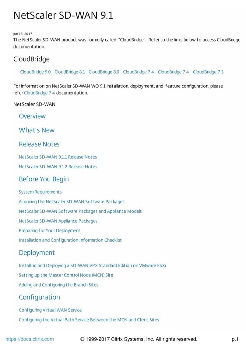 Citrix NetScaler EE Operating and maintenance instructions Citrix NetScaler EE Operating and maintenance instructions