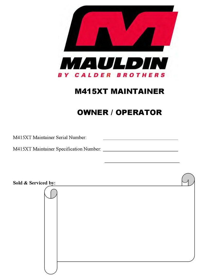 Mauldin M415XT MAINTAINER manual
