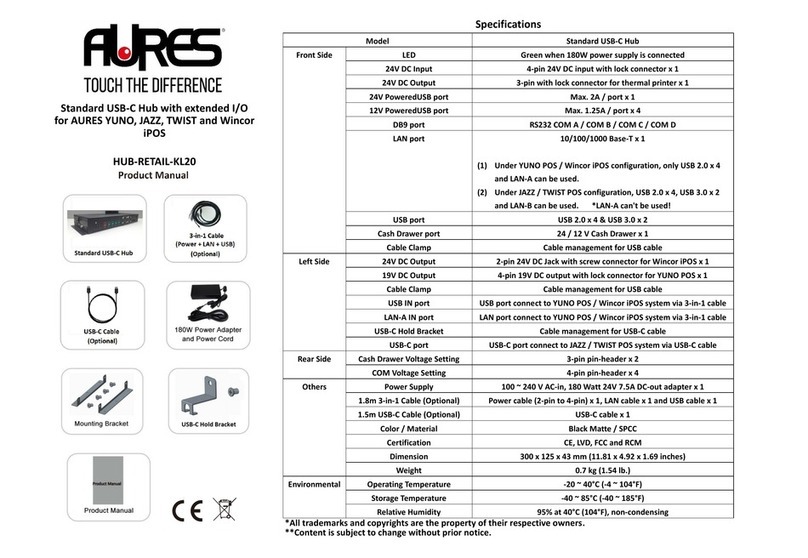 AURES Standard USB-C Hub product manual