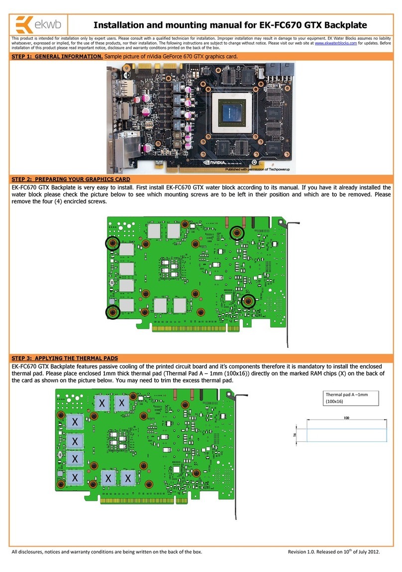 ekwb EK-FC670 GTX Backplate Manual
