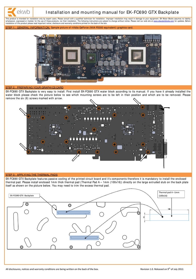 ekwb EK-FC690 GTX Backplate Manual