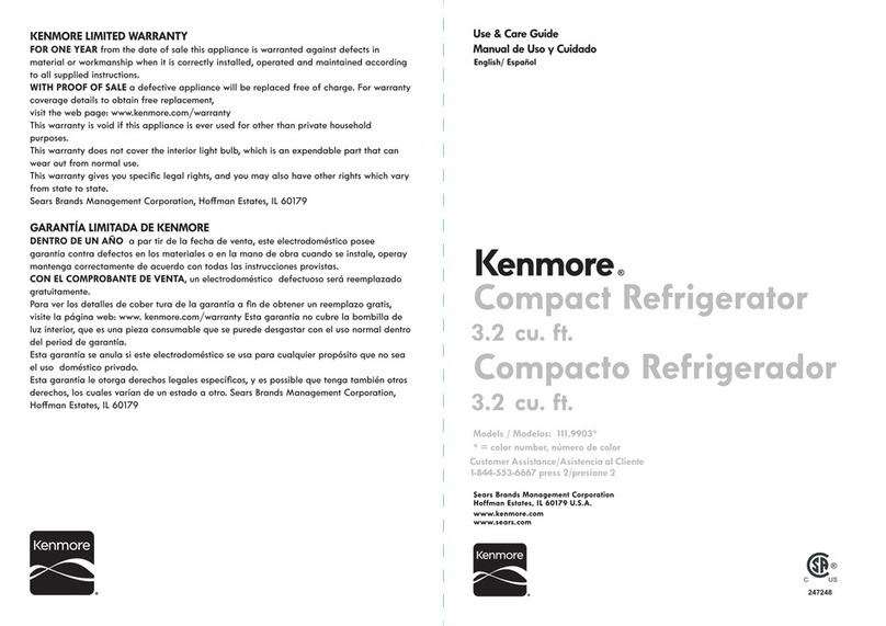 Kenmore 111.9903 Series User manual Kenmore 111.9903 Series User manual