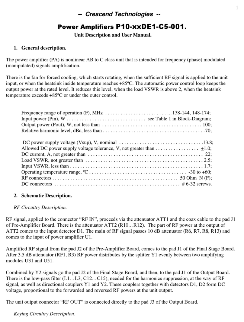 Crescend P10-DE1-C5-001 Series User manual