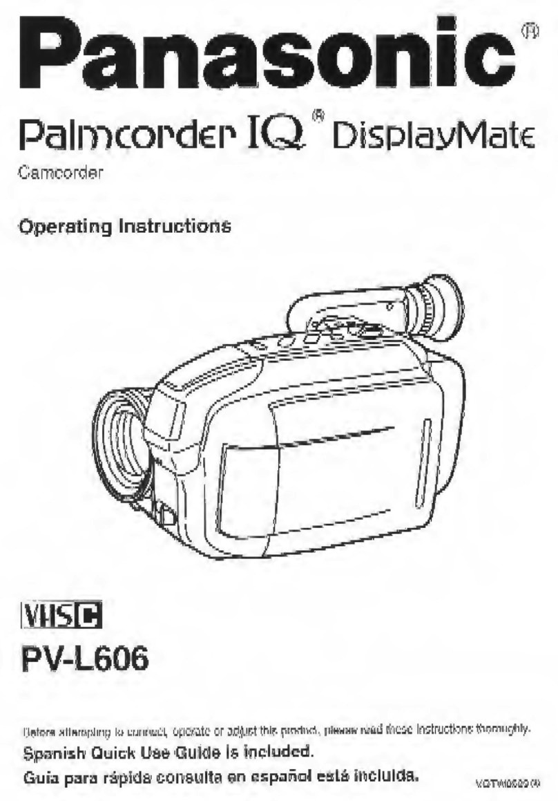 Panasonic Palmcorder IQ DisplayMate PV-L606 User manual