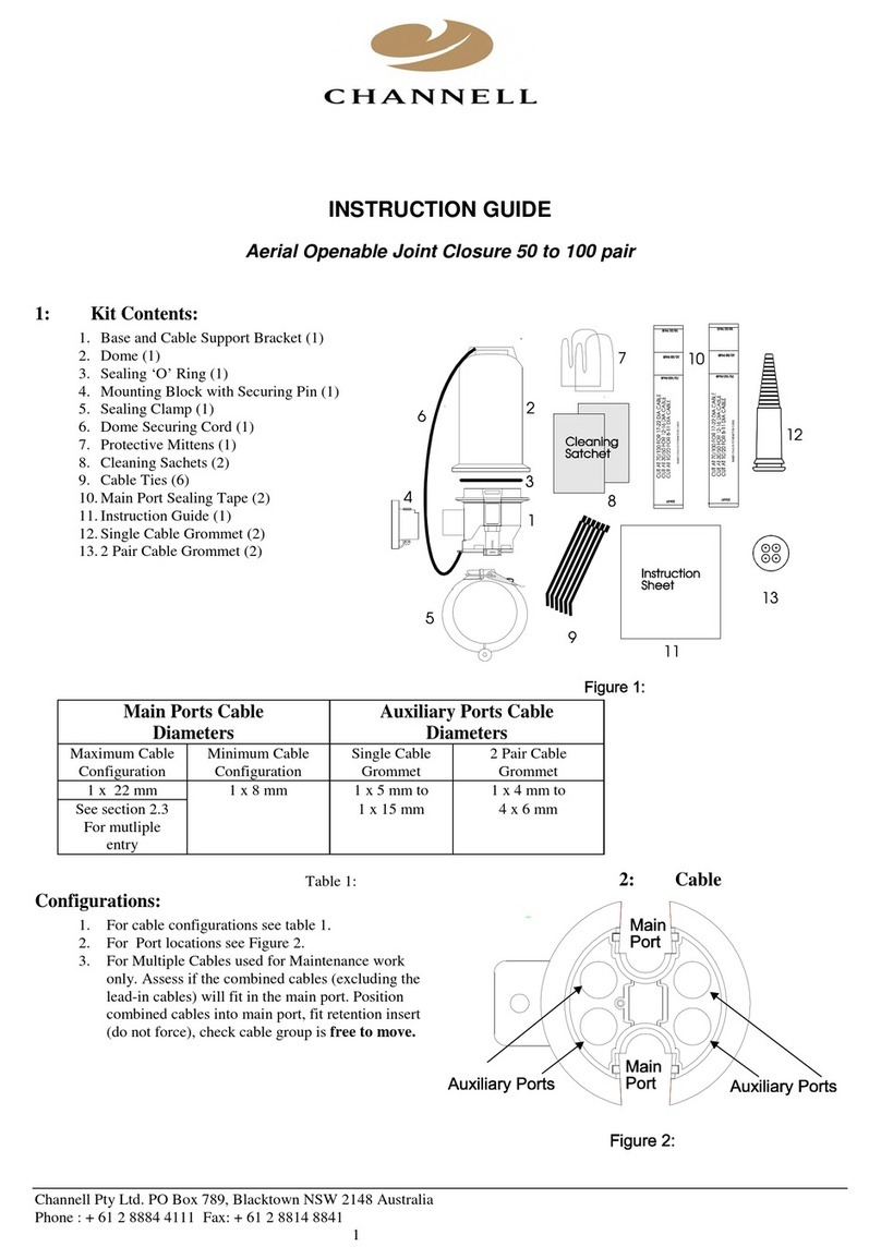 Prysmian Channell Aerial Openable Joint Closure Instruction guide