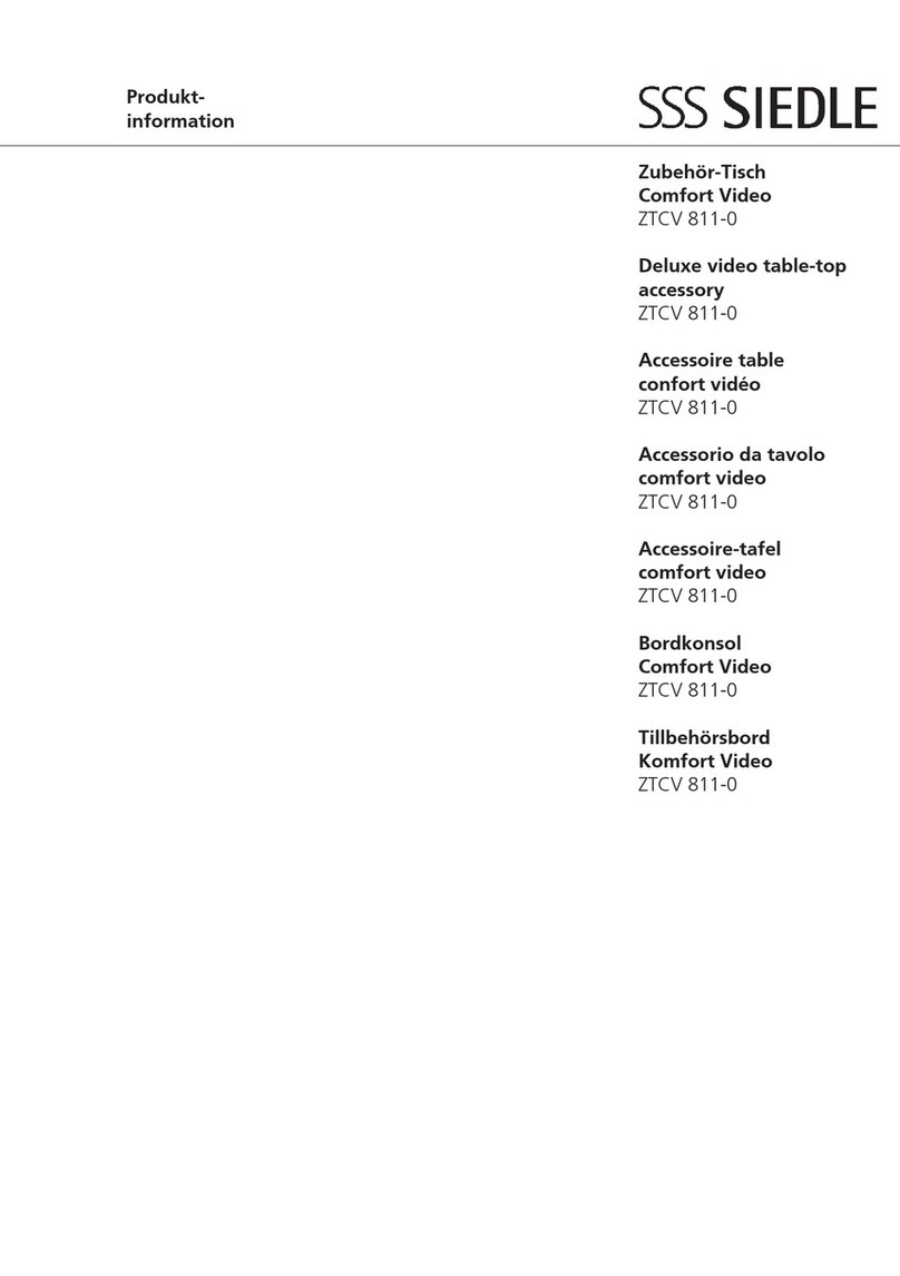 SSS Siedle ZTCV 811-0 manual