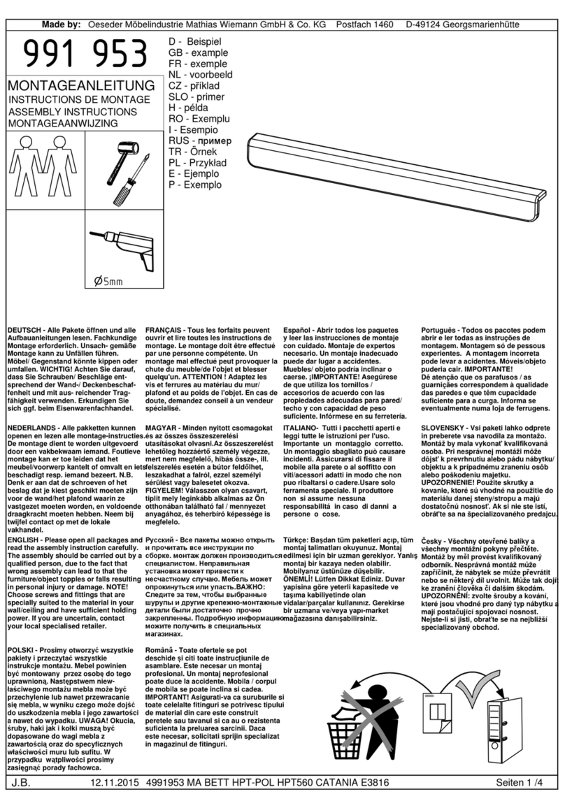 WIEMANN 991 953 User manual