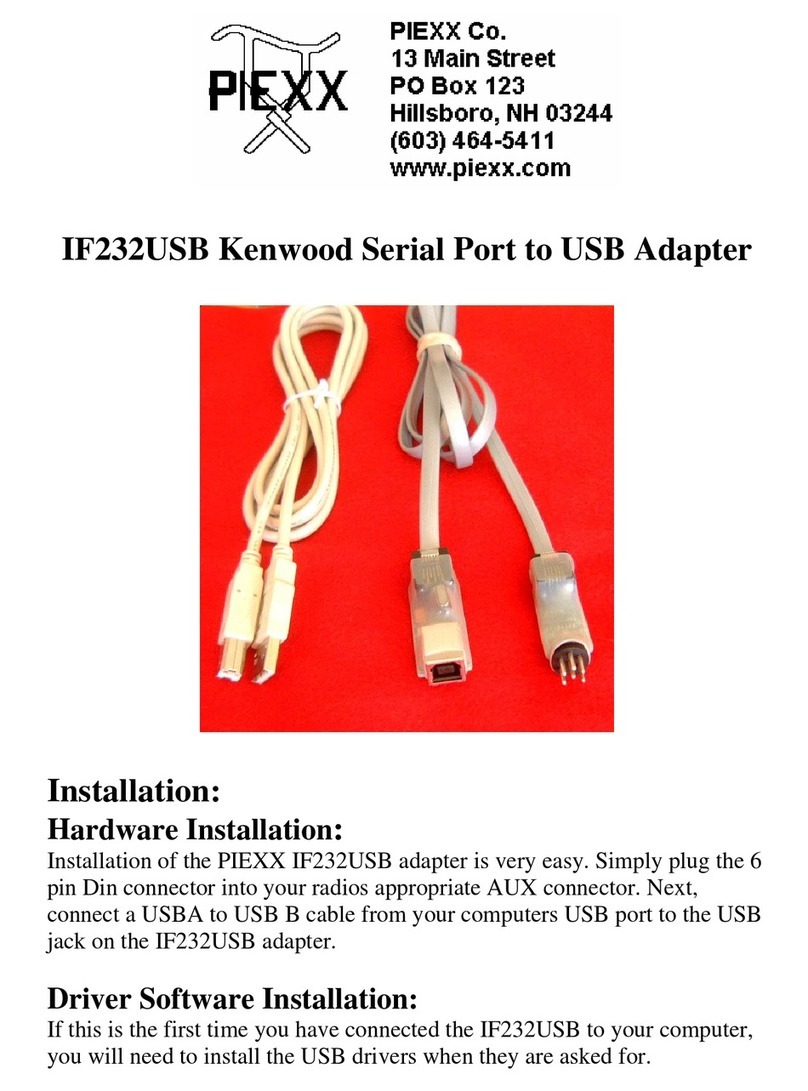 PIEXX IF232USB quick start guide