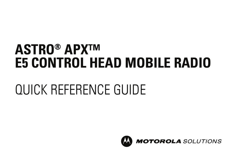 Motorola solutions ASTRO APX E5 Quick reference guide