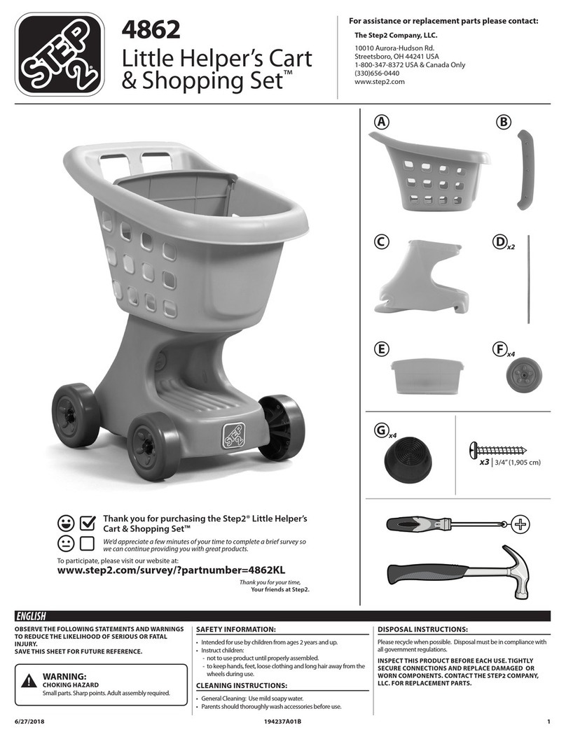 Step 2 Little Helper’s Cart & Shopping Set 4862 quick start guide