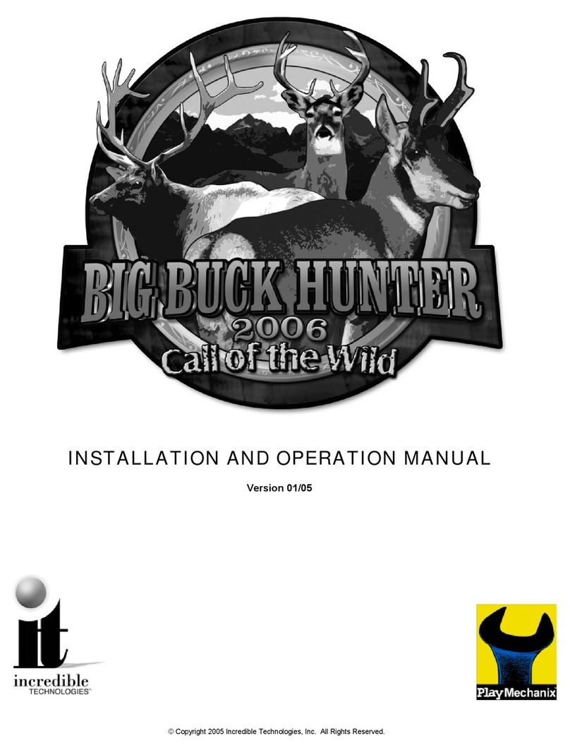 Incredible Technologies Big Buck Hunter CALL OF THE WILD Installation and operation manual Incredible Technologies Big Buck Hunter CALL OF THE WILD Installation and operation manual