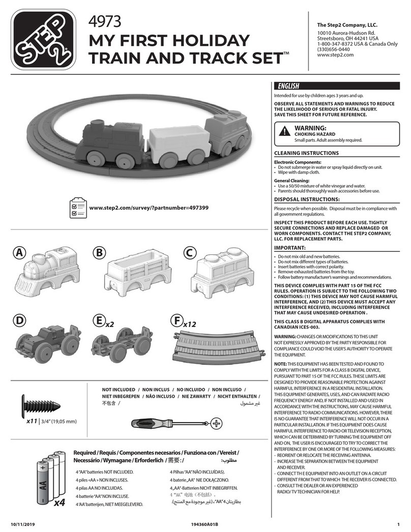 Step 2 MY FIRST HOLIDAY TRAIN AND TRACK SET 4973 User manual