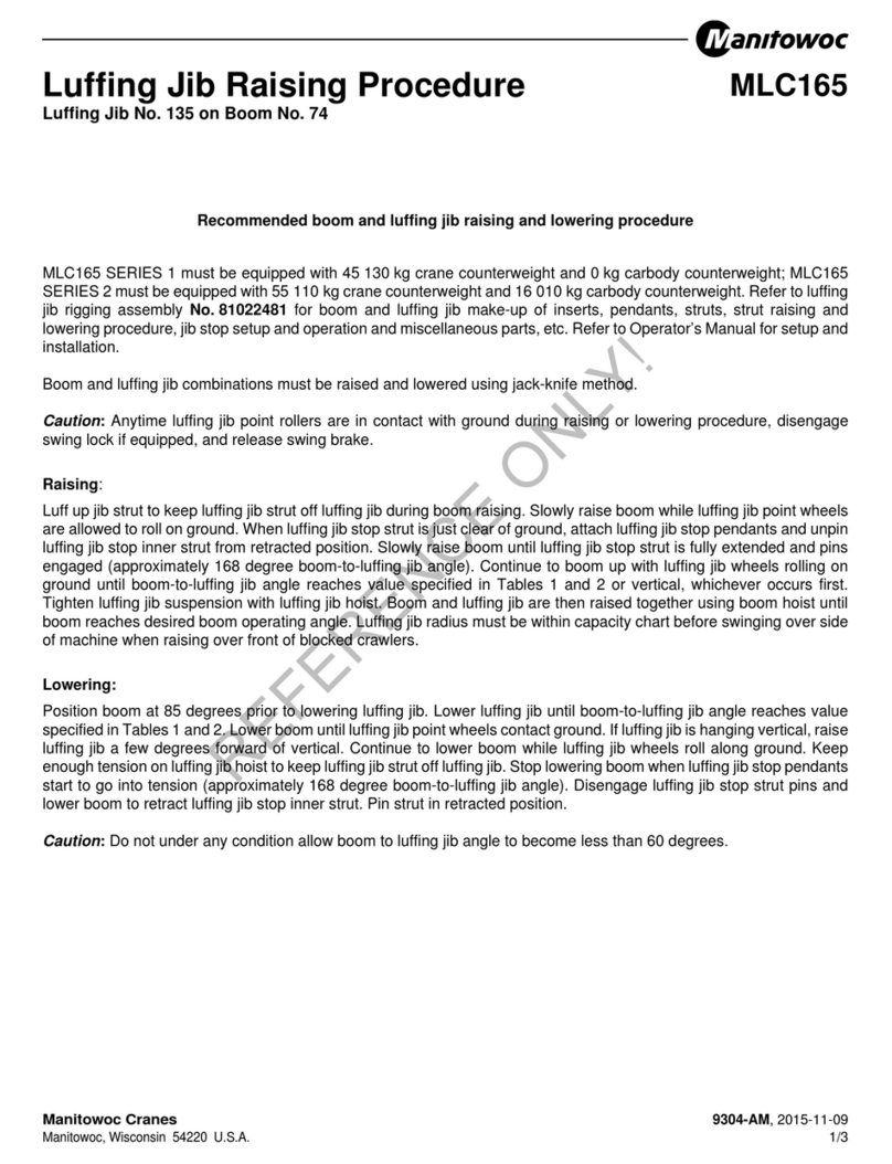 Manitowoc MLC165 1 Series User manual