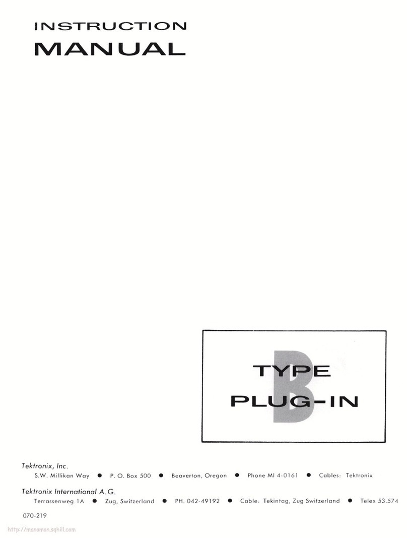 Tektronix Type B Plug-In User manual