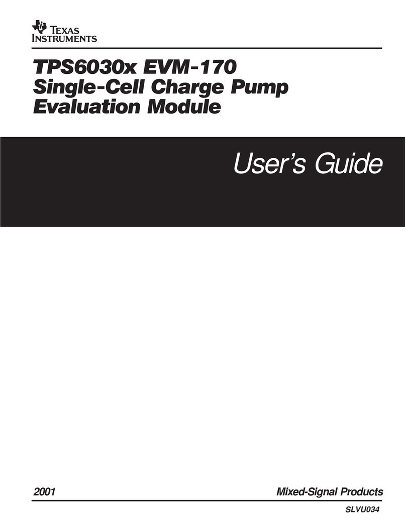 Texas Instruments TPS6030 EVM-170 Series User manual
