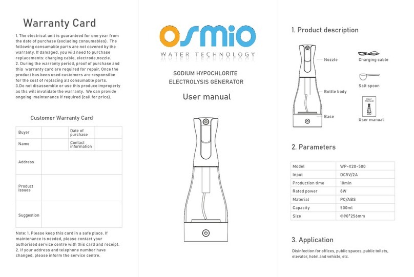 Osmio WP-X20-500 User manual