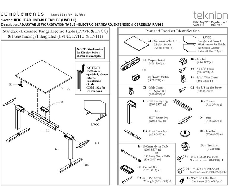 Teknion complements LIVELLO Installation guides