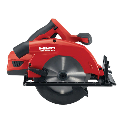 Hilti SC 70W-A22 operating instructions