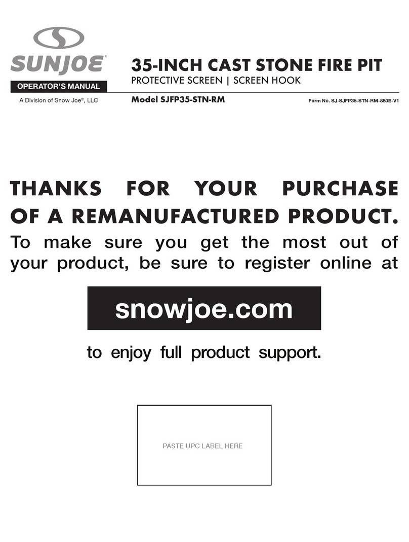SNOWJOE SUNJOE SJFP35-STN-RM Operator's manual