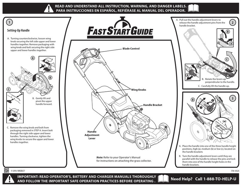 Troy-Bilt 18CGB2C7766 Fast start guide