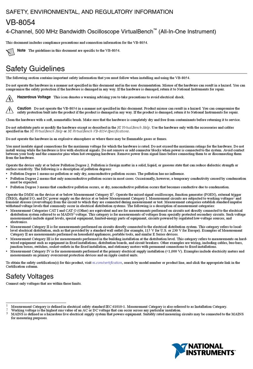National Instruments VirtualBench VB-8054 SAFETY, ENVIRONMENTAL, AND REGULATORY INFORMATION National Instruments VirtualBench VB-8054 SAFETY, ENVIRONMENTAL, AND REGULATORY INFORMATION
