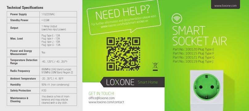 LOXONE SMART SOCKET AIR User manual