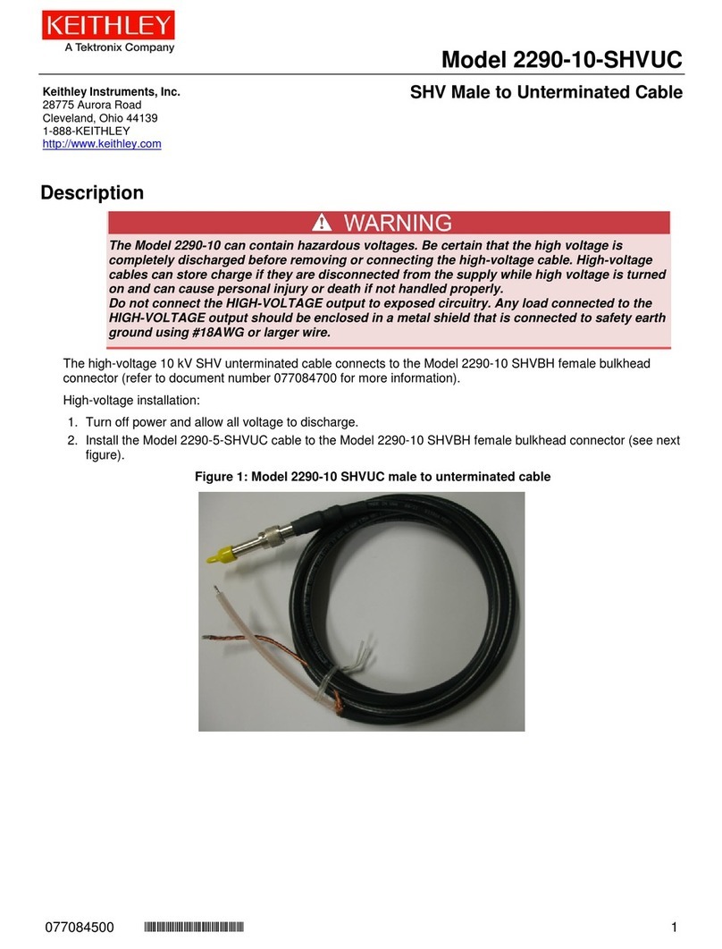 Tektronix Keithley 2290-10-SHVUC User manual