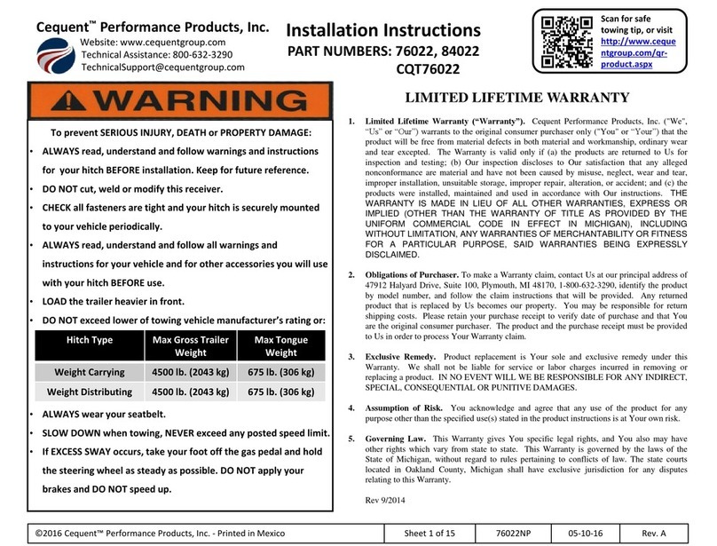 Cequent 76022 installation instructions