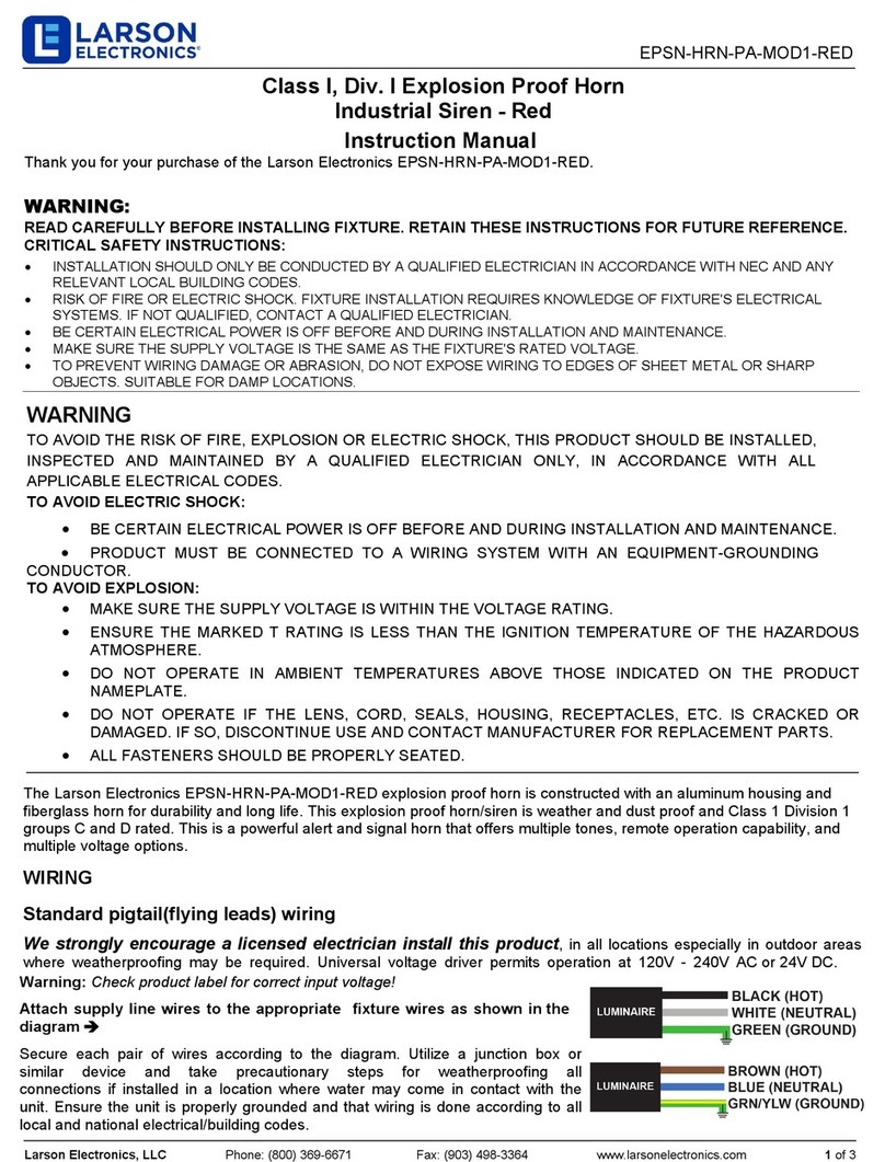 Larson Electronics EPSN-HRN-PA-MOD1-RED instruction manual Larson Electronics EPSN-HRN-PA-MOD1-RED instruction manual