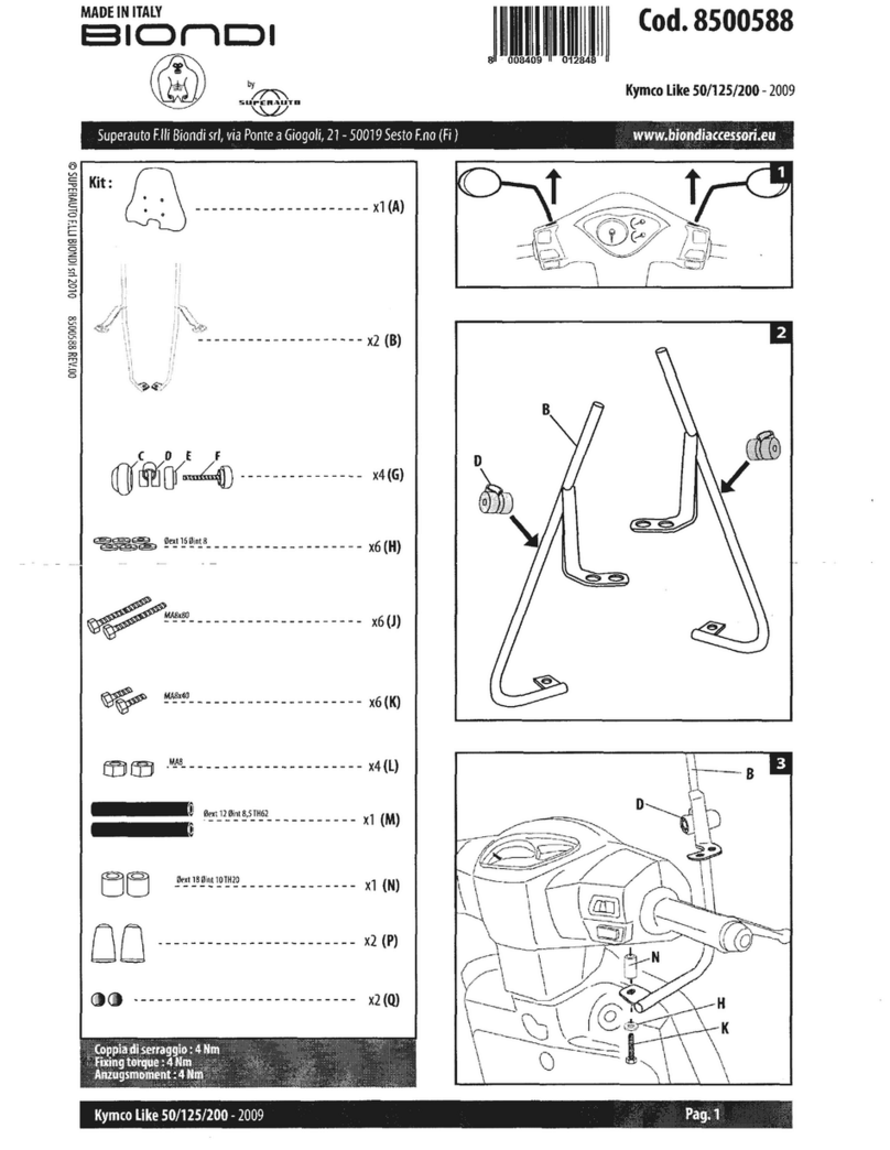 Biondi 8500588 Quick installation guide Biondi 8500588 Quick installation guide