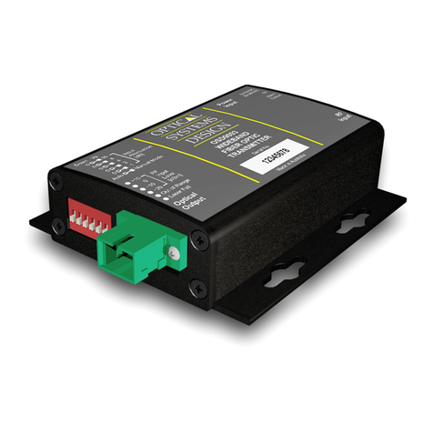 Optical Systems Design OSD9003 Operator's manual