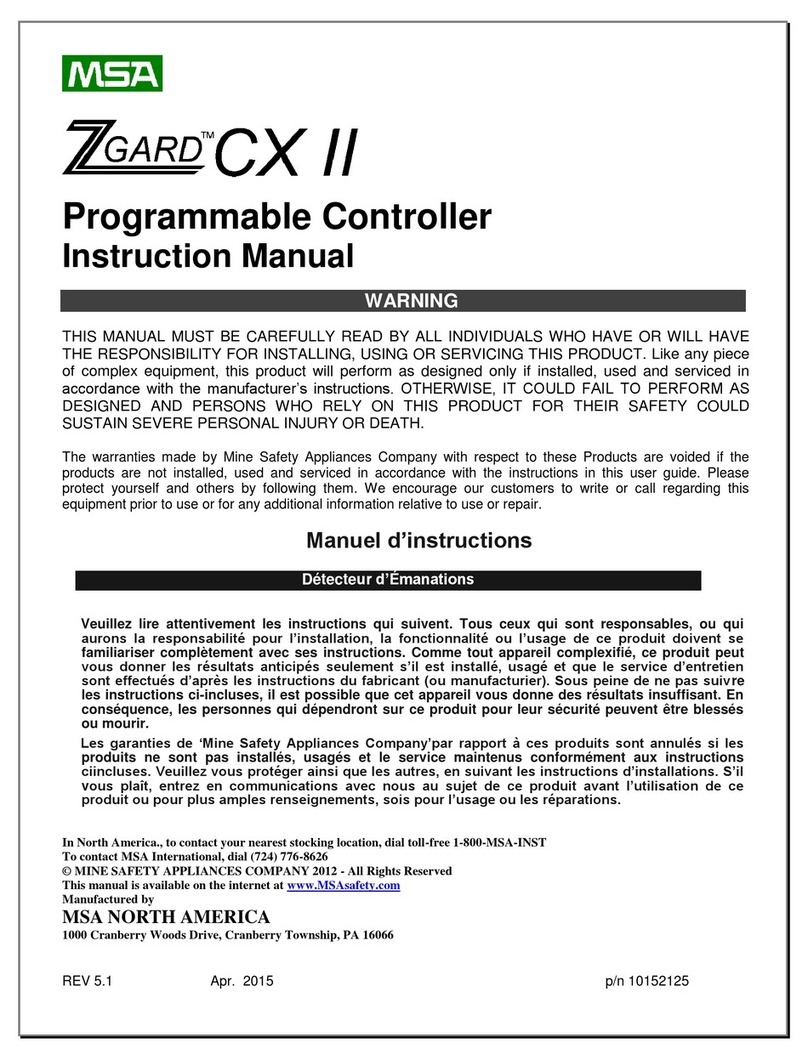 MSA ZGARD CX II instruction manual