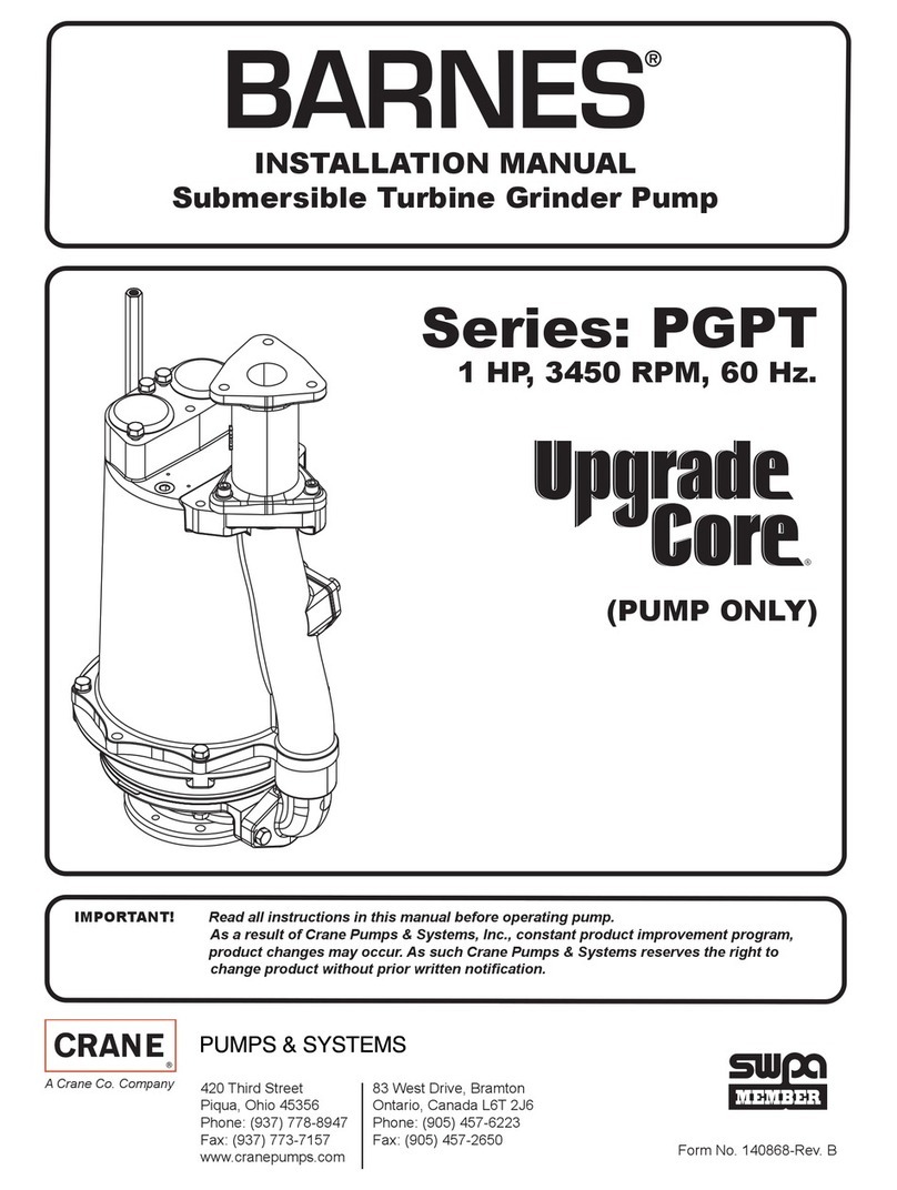 Crane Barnes PGPT Series installation manual Crane Barnes PGPT Series installation manual
