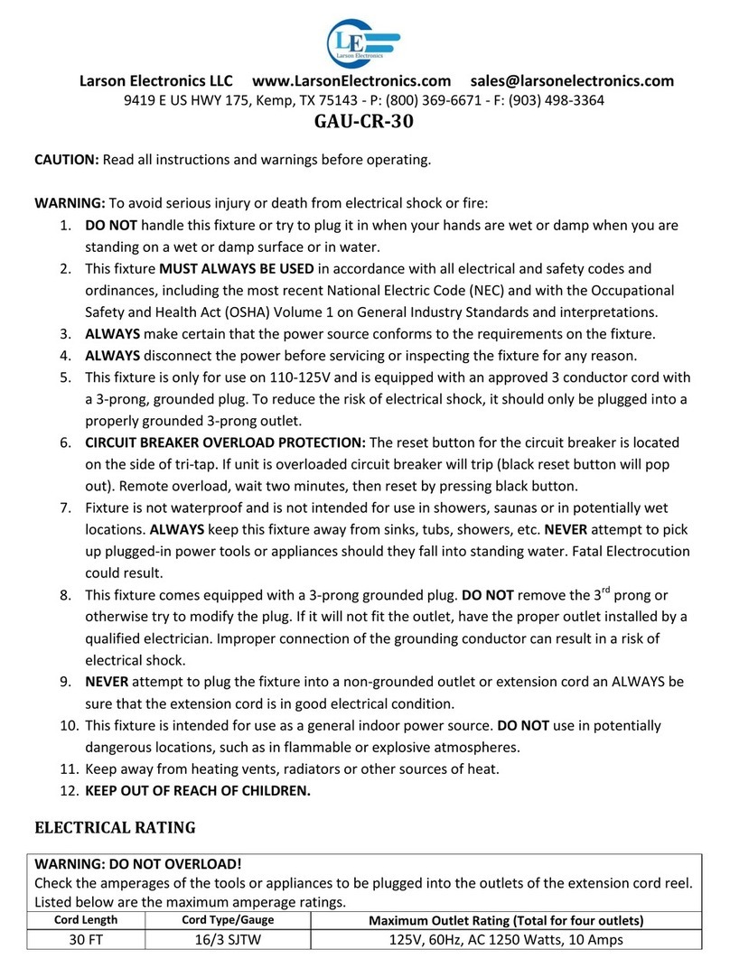 Larson Electronics GAU-CR-30 User manual