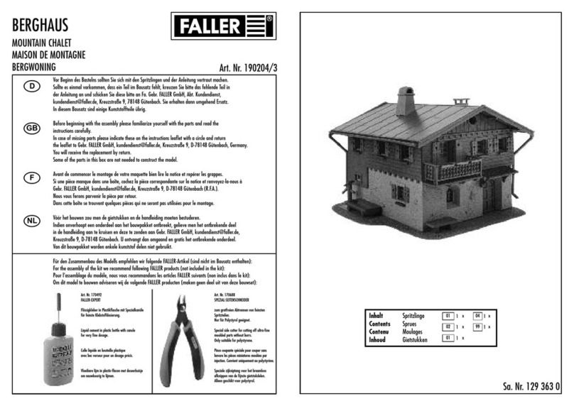 Faller MOUNTAIN CHALET manual